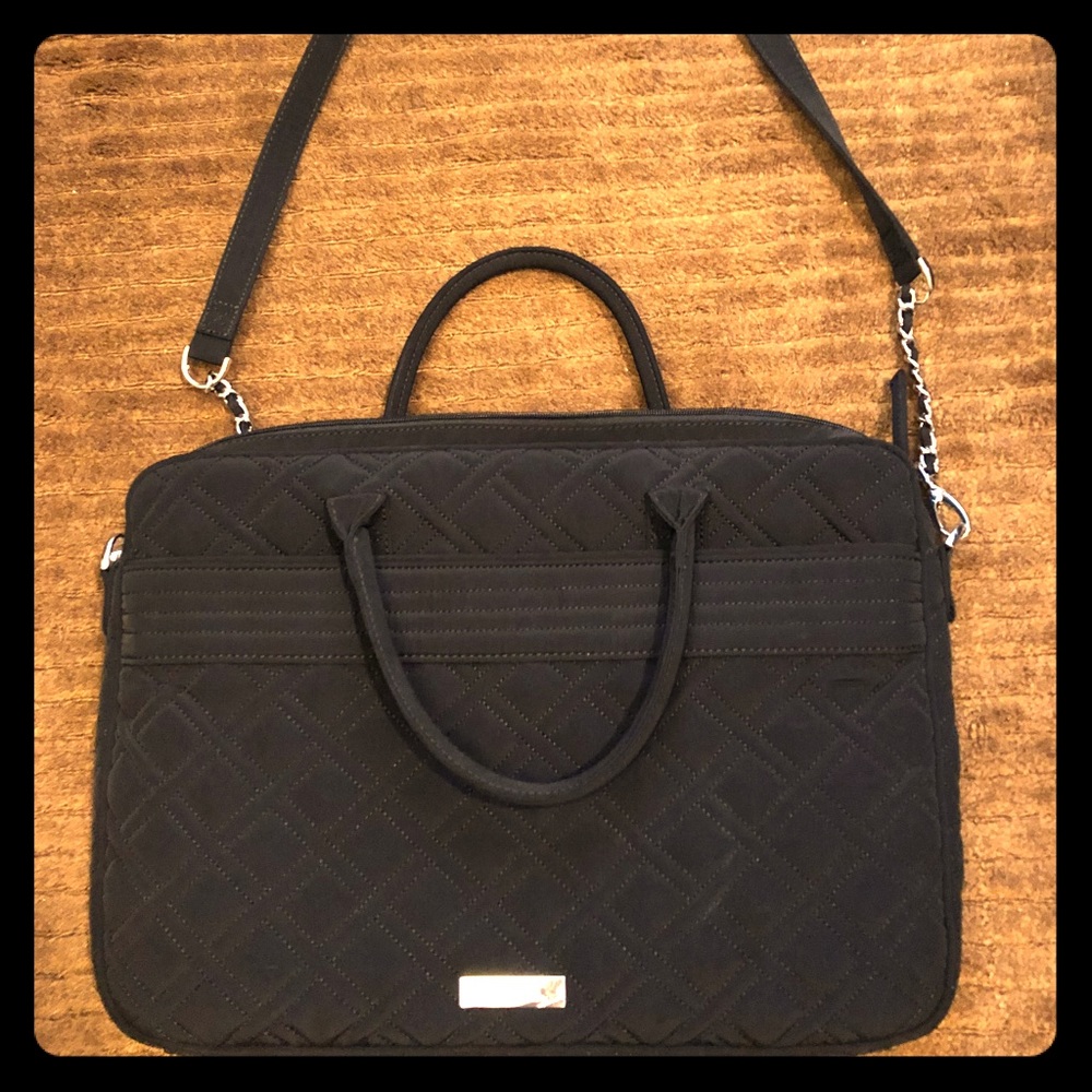 Vera Bradley black laptop handbag-fits 15.5inch